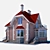 Modern Two-Story Cottage 3D model small image 2