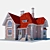 Modern Two-Story Cottage 3D model small image 7