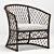 Tropical Bliss: Bahama Honey Rattan Ava Chair 3D model small image 1