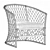 Tropical Bliss: Bahama Honey Rattan Ava Chair 3D model small image 3