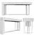 Elegant Meridiani Quincy Console 3D model small image 3