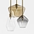 Sleek Glass Pendant Lamp 3D model small image 1