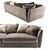 BRONX Modern Fabric Sofa: Stylish and Spacious 3D model small image 3