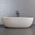 Sleek Bull Solid Surface Bathtub 3D model small image 2