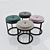 Stylish 4-Color Pouf: 400x400x450 3D model small image 1