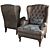 Classic Handcrafted Manchester Armchair 3D model small image 2
