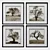 Modern Black Frame Tree Art 3D model small image 1