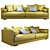 Modern Comfort: Vogue Leather Sofa 3D model small image 1