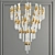 Golden Waterfall Chandelier 3D model small image 1