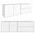 Sleek Minimalist Piure NEX Sideboards 3D model small image 5