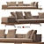 Contemporary Dock Sofa: Stylish and Versatile 3D model small image 1