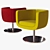 Modern Luxury Armchair: Tulip Sixty 3D model small image 3