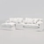 Modern Grey Sofa Settee 3D model small image 5