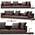 Dock Leather Sofa: Stylish and Spacious 3D model small image 1