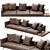 Dock Leather Sofa: Stylish and Spacious 3D model small image 2