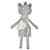 Adorable Baby Doll - 40cm Height 3D model small image 5