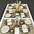 Elegant Tableware Set 011 3D model small image 1