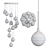 Elegant Pendant Lighting: Lampatron PAVIA 13 3D model small image 3