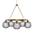 Elegant Glass & Brass Chandelier 3D model small image 4