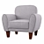 Stylish Brendan Armchair 3D model small image 1