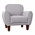 Stylish Brendan Armchair 3D model small image 2