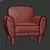 Stylish Brendan Armchair 3D model small image 3