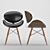 Cassie Mid-Century Dining Chair 3D model small image 2