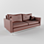 Modern Leather Sofa 3D model small image 7