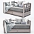 Sleek Contemporary Sofa 3D model small image 2