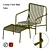 Stylish Hay Palissade Lounge Chair Set 3D model small image 6