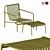 Stylish Hay Palissade Lounge Chair Set 3D model small image 7