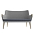 1952 CH72 Carl Hansen Sofa 3D model small image 3