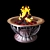 Copper Base Iron Firepit 3D model small image 2