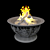 Copper Base Iron Firepit 3D model small image 3