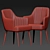 Sleek Strip Dining Chair 3D model small image 3