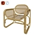 Tropical Rattan Wicker Chair 3D model small image 7