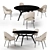 Elegant Zoe 170 Table Set 3D model small image 1