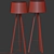 Wooden Tripod Floor Lamp 3D model small image 2