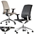 Elegant Leather Office Chair 3D model small image 2