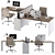 Cream & White Office Set 3D model small image 1