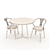 Industrial Chic Table and Chair 3D model small image 2