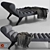 Contemporary Chaise Lounge with Detailed Design 3D model small image 3