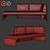Coalesse Lagunitas Corner Sofa 3D model small image 5