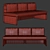 Coalesse Lagunitas Lounge System Sofa 3D model small image 5