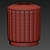 GE&YOBBY Round Fabric Ottoman 3D model small image 3