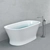 Slim Elegance: Porcelanosa Bath 3D model small image 3