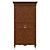 Solid Wood Wardrobe: Classic Style 3D model small image 1