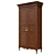 Solid Wood Wardrobe: Classic Style 3D model small image 2