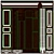 Antique Wood Wardrobe 1800mm 3D model small image 2