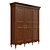 Solid Wood Wardrobe with High-Quality Textures 3D model small image 3